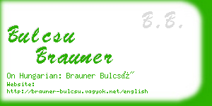 bulcsu brauner business card